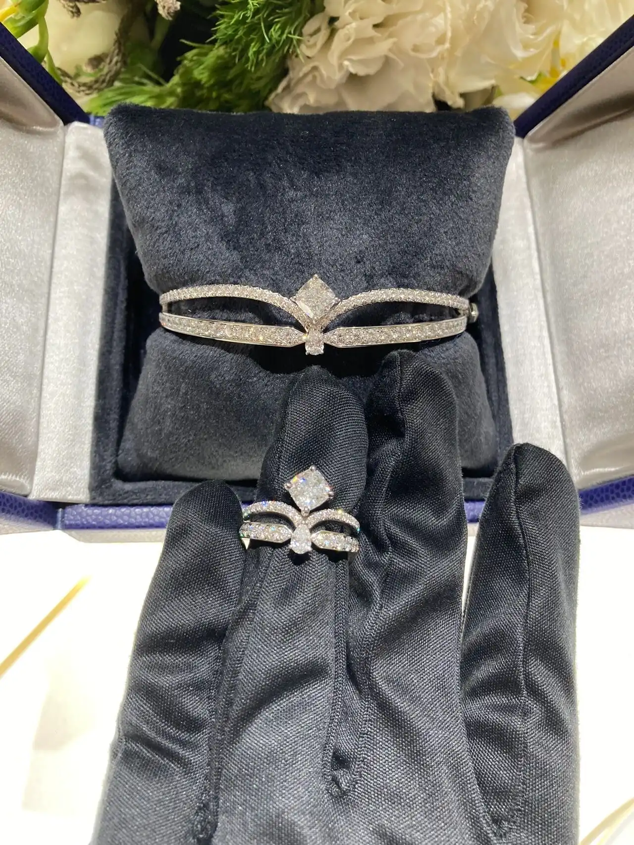 玫瑰金扇形吊坠定制图片展示
